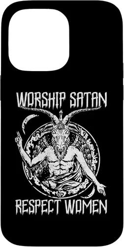 Vista 21 de Worship Satan Respect Women I Satanic Goat Head Case for iPhone 16