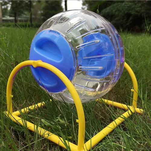 Vista 5 de Bola de ejercicio para hámster, rueda silenciosa para hámster, bola transparente para animales pequeños, para rata Dwar, alivia el aburrimiento
