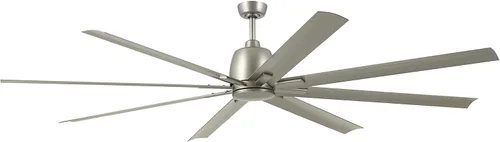Vista 6 de Kichler Breda 310265NI - Ventilador de techo grande para exteriores de 65 en 8 aspas con control remoto, cuerpo de acero moderno, cuchillas