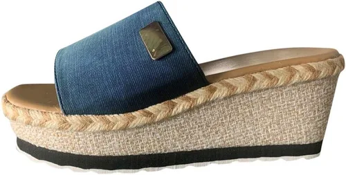 Vista 3 de Womenyiaor Sandalias de plataforma para mujer, sandalias de cuña sin cordones con plataforma, alpargatas, sandalias casuales con punta abierta