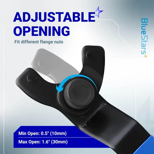 Vista 5 de BlueStars SEWA20 - Llave amoladora universal ajustable para amoladora de tuerca de bloqueo, compatible con Dewalt Bosch y otras amoladoras