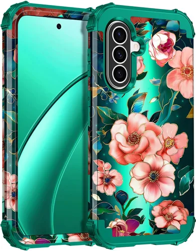 Vista 22 de Hekodonk Funda para Galaxy A17 5G, tres capas de protección resistente a prueba de golpes, plástico duro+silicona suave, funda protectora de cuerpo