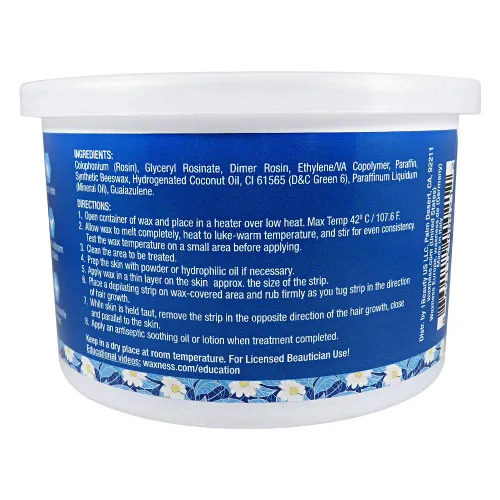 Vista 2 de Wax Necessities, lata de cera dura con azuleno sin bandas 14 oz