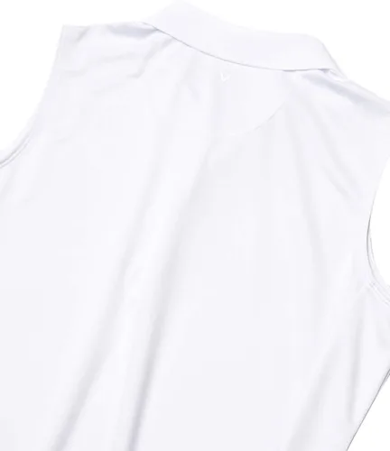 Vista 2 de Callaway Polo de golf Opti-Dri sin mangas para mujer con protección solar de bloqueo UV, ajuste flexible, ropa de rendimiento para mujer