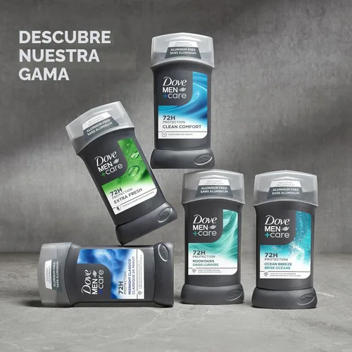 Vista 6 de DOVE MEN + CARE Paquete de 3 desodorantes de eucalipto silvestre sin aluminio para hombres, 3 onzas