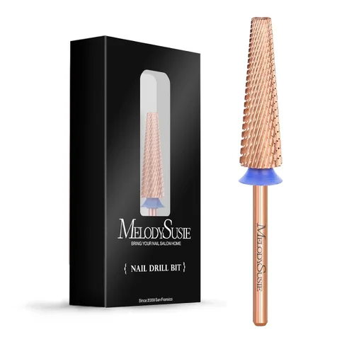 Vista 11 de MelodySusie Brocas de uñas súper largas 5 en 1, brocas de carburo de tungsteno de 3/32 pulgadas, adecuadas para manicura, pedicura, cutícula