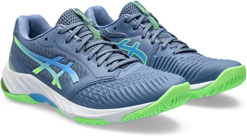 Vista 2 de ASICS Netburner Ballistic FlyteFoam 3 - Tenis de voleibol para hombre, Denim AzulWaterscape