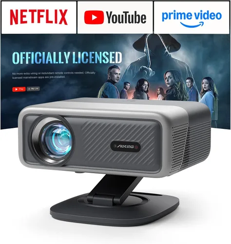 Vista 7 de [Aplicación con licencia oficial y 2500 ANSI] Proyector 4K con WiFi y Bluetooth, audio Dolby 3D y proyector inteligente