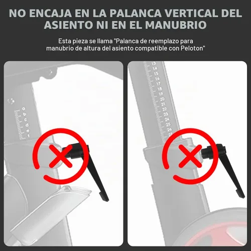 Vista 2 de Palanca de ajuste horizontal de la barra del asiento de la bici estática para bicicleta de giro Peloton