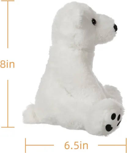 Vista 8 de Apricot Lamb Toys Oso Polar Blanco de Peluche Animal de Peluche Suave y Tierno Perfecto para Niños