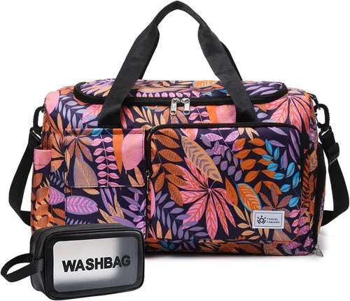 Vista 215 de Pequeña bolsa de gimnasio para mujer, bolsa de viaje con compartimento para zapatos
