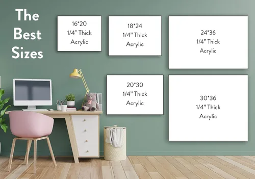 Vista 7 de Calendario acrílico personalizado para pared, se envía al día siguiente, hecho en Estados Unidos, planificador de borrado en seco transparente