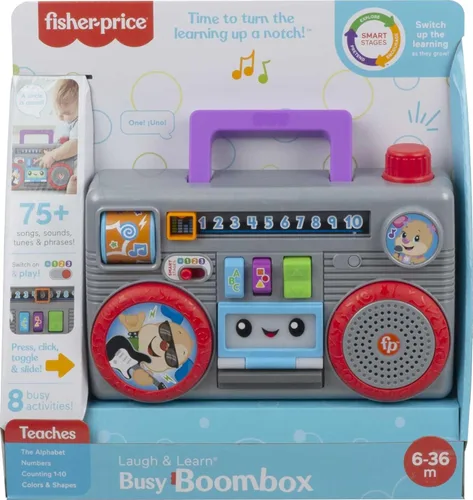 Vista 6 de Fisher-Price Juguete para bebé Laugh & Learn Busy Boombox