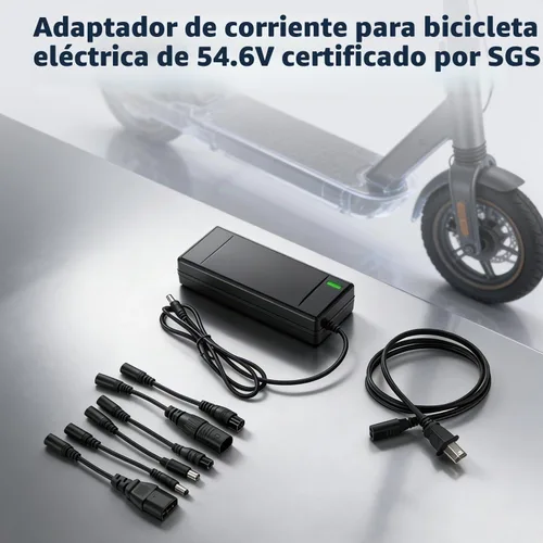 Vista 3 de El SGS certificó el cargador eléctrico rápido de la bicicleta 54.6V 2A para Negro brillante