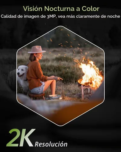 Vista 6 de Paquete de 2 cámaras de seguridad solar 2K inalámbricas