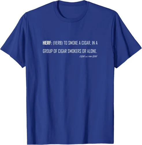 Vista 21 de Herf definition - Camiseta de manga corta, diseño con texto "Cigar Smoker Puff Verb Stogie Habano" Negro
