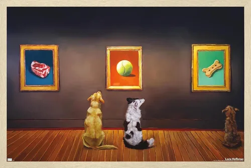 Vista 7 de Trends International Lucia Heffernan Art - Póster de pared de museo del perro, 22.375 x 34 pulgadas, versión enmarcada en negro Versión con marco