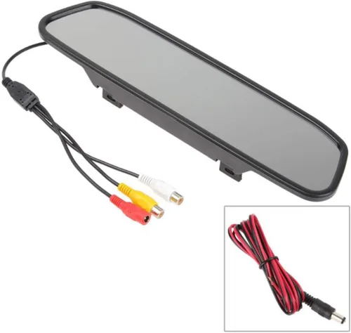Vista 5 de Monitor de video de coche de 4.3 pulgadas, espejo retrovisor automático, pantalla LCD de 12 V-24 V, montaje universal, espejo de corriente con clip
