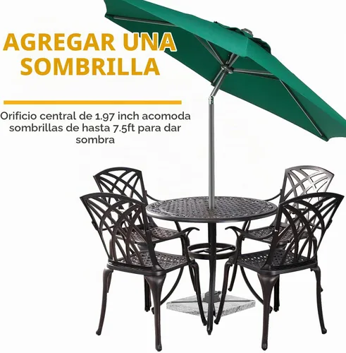 Vista 6 de Juego de 2 sillas de comedor para patio, sillas bistró de Set 2#1