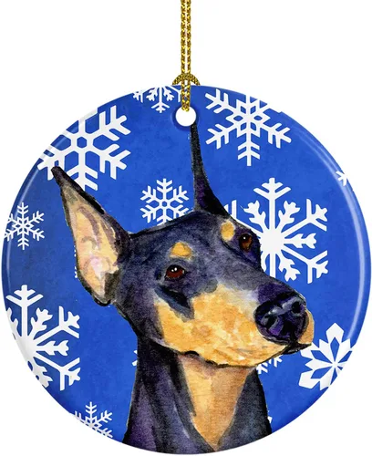 Vista 164 de Caroline's Treasures Cavalier Spaniel - Adorno de cerámica para colgar en el árbol de Navidad, para el hogar, Navidad, fiestas, regalo, 3 pulgadas