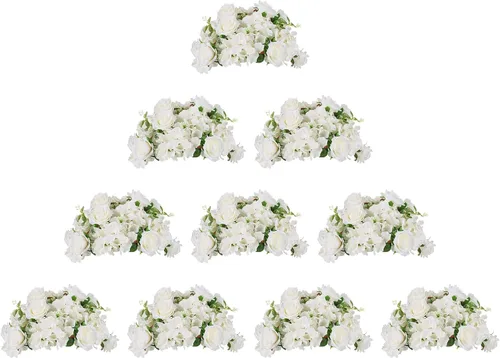 Vista 23 de BLOSMON Bolas de Flores Artificiales Centros de Mesa de Boda 2 Piezas 11.8" Lila Flores Falsas Rosa Hortensia Arreglo de Bolas Centro de Mesa