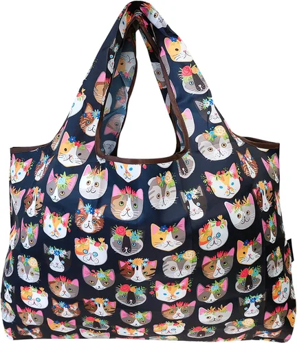 Vista 2 de allydrew Bolsas de compras reutilizables de nylon grandes ecológicas (juego de 3)