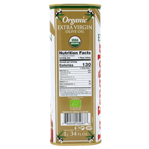 Vista 2 de La Española Aceite de oliva virgen extra orgánico, 34 onzas