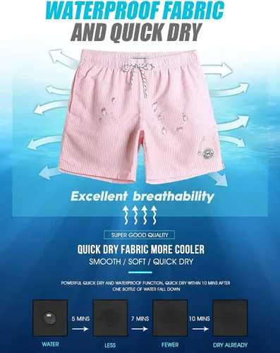 Vista 5 de maamgic Mens Quick Dry Stretch Short Boardshorts Flamingo Swim Trunks