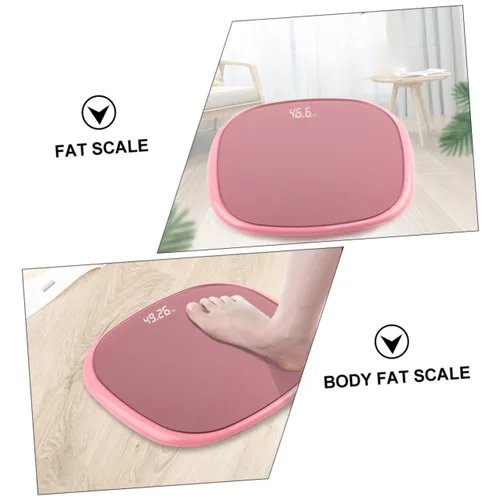Vista 9 de Mikinona Báscula digital inteligente de peso corporal recargable por USB, monitor de grasa de vidrio templado para gestión de fitness en el hogar