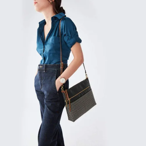 Vista 7 de Bolsa bandolera grande para mujer Fossil Fiona