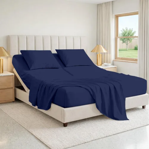 Vista 15 de SGI bedding Sábana Queen de 28" con Parte Superior Dividida Flex Head, 100% Algodón Egipcio, Cuenta de Hilos 1000, Sábana Superior Flex para Cama