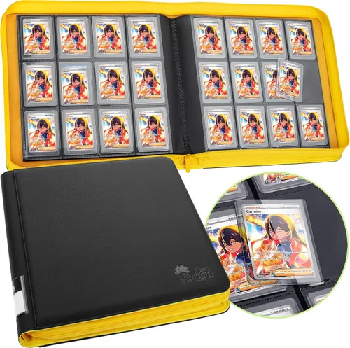 Vista 27 de Toploader - Carpeta de almacenamiento para tarjetas intercambiables, 384 12 bolsillos para Yugioh, MTG, TCG, carpetas de tarjetas para tarjetas