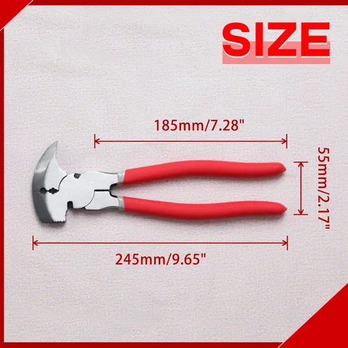 Vista 3 de SPEEDWOX Herramienta multi 9.5 pulgadas Alicates de esgrima con cortador de valla de martillo extractor de clavos Alicates de cabeza de martillo