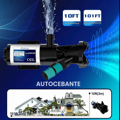 Vista 5 de Bomba maceradora de RV, bomba de alcantarillado de aguas residuales autocebante de 12V 12GPM