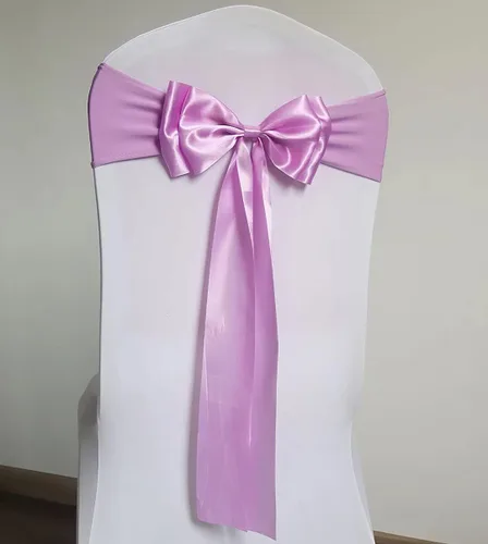 Vista 28 de 6 bandas elásticas para silla, lazos dobles, bandas de elastano para decoración de bodas, fiestas, cumpleaños, banquetes, suministros de Navidad