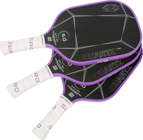Vista 8 de Six Zero Quartz Pickleball Paddle - Affordable, Premium Construction, Raw Carbon