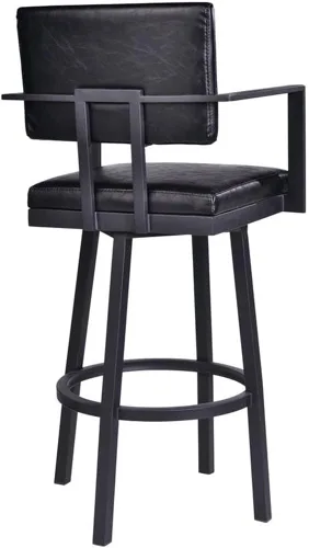 Vista 5 de Armen Living Taburete Balboa, negro vintage