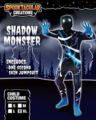 Vista 4 de Spooktacular Creations Disfraz unisex de monstruo de sombra para niños