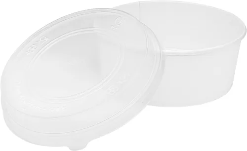 Vista 4 de Karat Tapa de domo PP para cubo corto de papel de 32 oz - 360 ct