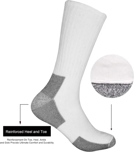 Vista 5 de Durcusie 10 pares de calcetines de algodón para hombre que absorben la humedad