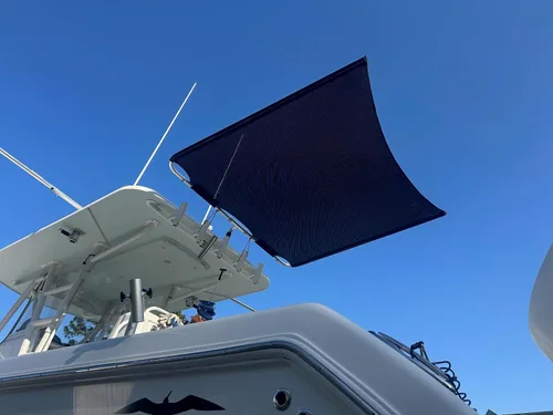 Vista 5 de 6.5 x 5.5 Negro SS100 Soporte Individual de Cañas para Popa de Barco Soporte de Sol para Consola Central