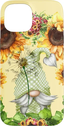 Vista 6 de Floral Sunflower Motif for Dandelion Lovers and Summer Gnome Case for iPhone 17