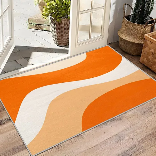 Vista 4 de Alfombras de los años 70 para dormitorio, alfombra de 2 x 3, decoración del hogar y decoración de la habitación de los años 70, alfombra retro