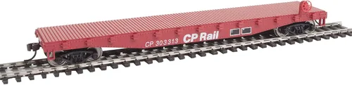 Vista 7 de Walthers Trainline Flatcar-Ready to Run-Atchison, Topeka & Santa Fe #88985 (rojo, blanco) 931-1605 HO Scale Model Railroad - Modelo de carga