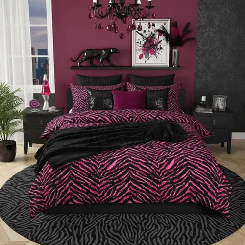 Vista 16 de Juego de funda de edredón con estampado de leopardo abstracto, tamaño individual, juegos de ropa de cama de piel de guepardo negro y gris