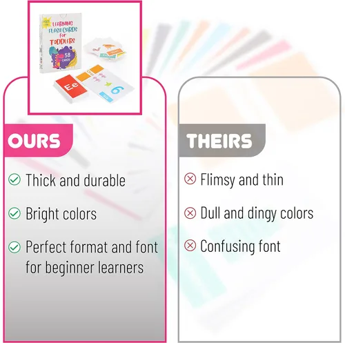Vista 6 de Mr. Pen Tarjetas flash del alfabeto para niños pequeños, de doble cara, 58 tarjetas de imagen, ABC y tarjetas flash de números Toddler Flash