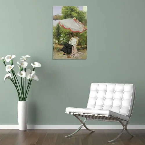 Vista 5 de Pedro Lira,Girl Under A Parasol By Pedro Lira,art Prints,Vintage Art,canvas Wall Art,famous Art Prin Canvas Wall Art Print Poster For Home School