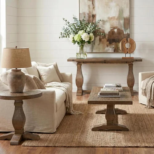 Vista 10 de Martin Svensson Home Napa Solid Wood Flip Top Sofa Table, Natural Natural recuperado