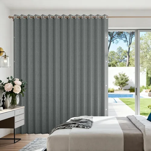 Vista 48 de Cortinas plisadas completamente opacas con cierre magnético, 72 pulgadas de largo, para interiores y exteriores, 1 panel, 45 pulgadas de ancho x 72