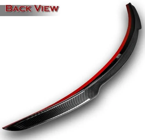 Vista 4 de Alerón de la tapa trasera del maletero de fibra de carbono real negra compatible con BMW Z4 E89 2009-2016, JDM 2010 2011 2012 2013 2014 2015